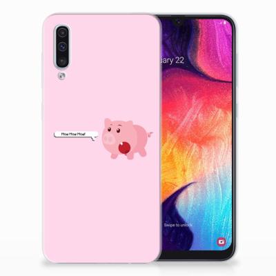 Samsung Galaxy A50 Telefoonhoesje met Naam Pig Mud Samsung Galaxy A50 Telefoonhoesje met Naam Pig Mud