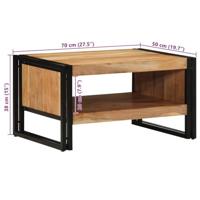 Salontafel 70x50x38 cm massief acaciahout - thumbnail