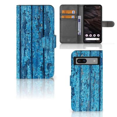 Google Pixel 7A | Book Style Case | Wood Blue