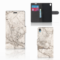 Sony Xperia Z3 Bookcase Marmer Beige - thumbnail