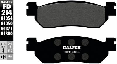 GALFER remblokken "fd214" brake pad fd214 g1054 organic standard