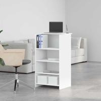 Receptiebalie 55x50x103,5 cm bewerkt hout wit - thumbnail