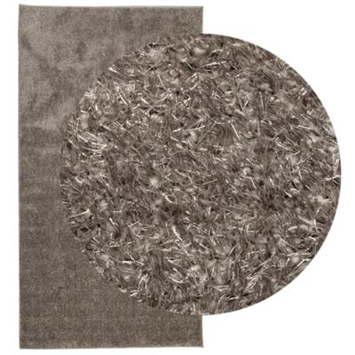 VidaXL Vloerkleed istan hoogpolig glanzend 80x150 cm grijs