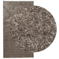 VidaXL Vloerkleed istan hoogpolig glanzend 80x150 cm grijs - thumbnail