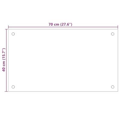 VidaXL Spatschermen keuken 2 st 70x40 cm gehard glas wit VidaXL Spatschermen keuken 2 st 70x40 cm gehard glas wit