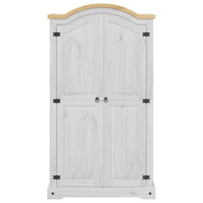 Kledingkast Corona wit 102x52x186 cm massief grenenhout