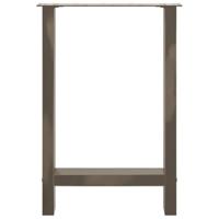 Salontafelpoten 2 st 60x(72-73) cm staal naturel - thumbnail