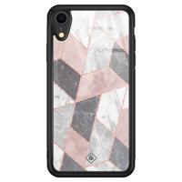 iPhone XR glazen hardcase - Stone grid - thumbnail