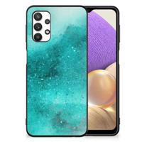 Kleurrijke Telefoonhoesje Samsung Galaxy A32 5G Painting Blue - thumbnail