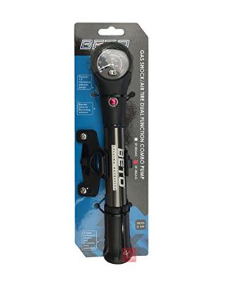 Beto schokpomp en minipomp 2-in-1 zwart/zilver