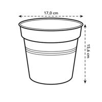 Elho Green Basics kweekpot 17cm steengroen - thumbnail