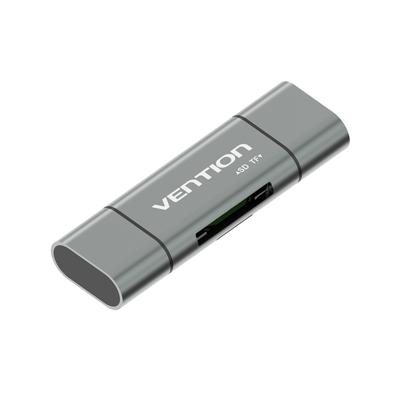 Vention CCHH0 geheugenkaartlezer USB Type-A/USB Type-C/Micro-USB Grijs Vention CCHH0 geheugenkaartlezer USB Type-A/USB Type-C/Micro-USB Grijs