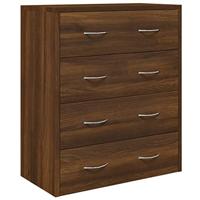 Dressoir met 4 lades 60x30,5x71 cm bruineiken - thumbnail