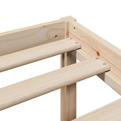 Bed met boekenkast zonder matras massief grenenhout 140x190 cm - thumbnail