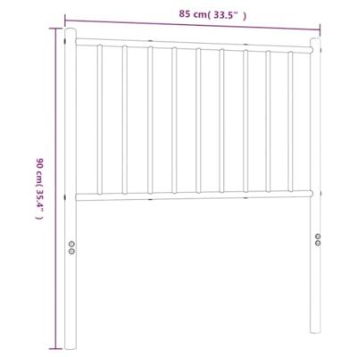 Hoofdbord metaal wit 80 cm