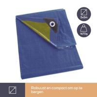 Dekzeil blauw/groen standaard 5 x 5 m Velleman - Velleman - thumbnail
