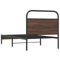 Bedframe zonder matras bewerkt hout bruin eikenkleur 107x203 cm - thumbnail