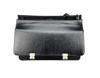 Juscha JU-47117 Aktetas Alassio Veneto, Zwart Leer - thumbnail