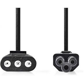 Nedis CEGL11320BK20 Stroomkabel Italië Male Iec-320-c5 Recht Recht Vernikkeld 2.00 M Rond Pvc Zwart Label