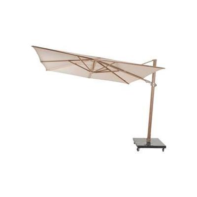 Zweefparasol Siesta Premium 300 cm Zand Houtlook Frame 4SO Parasol Woodlook 4 Seasons Outdoor