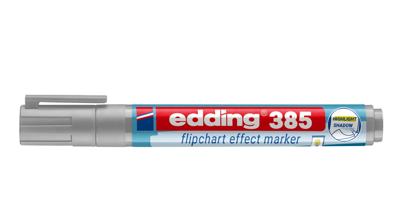 Viltstift edding 385 flipover penseel zilvergrijs