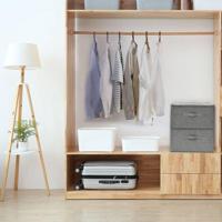 VidaXL Opbergboxen 2 st 43x34x23 cm stof grijs - thumbnail