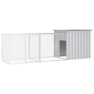 VidaXL Kippenhok 300x91x100 cm gegalvaniseerd staal grijs VidaXL Kippenhok 300x91x100 cm gegalvaniseerd staal grijs