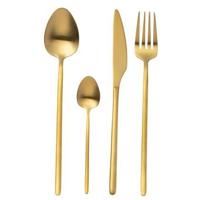 J-Line bestek - roestvrij staal - goud - box van 24 stuks - thumbnail