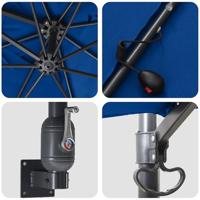 Tuinparasol Azurblauw 248.5 x 247.5 x 160 cm Stof - thumbnail