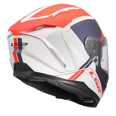 LS2 integraalhelm "ff817 challenger ii titan" helmet ff817 challeng ii titanium white/bl/rt l