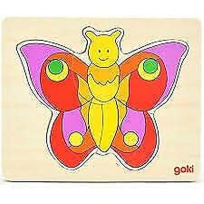 Goki houten 3-lagen puzzel vlinder