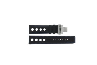 Horlogeband Tissot T600041480 Leder Zwart 22mm