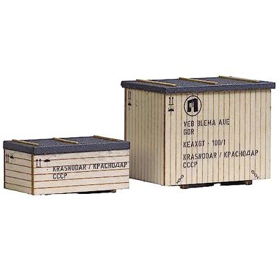 Busch 1840 H0 machinekisten Oost, 2 stuks Bouwpakket