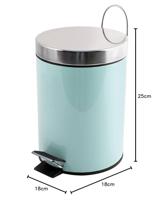 MSV badkamer|toilet pedaalemmer - mintgroen - 3 liter - 17 x 25 cm - thumbnail