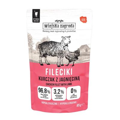 WIEJSKA ZAGRODA Kipfilets met Lam - natvoer voor katten - 85g