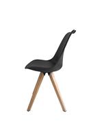 byLIVING 2 stoelen Kira (Zwart/eiken) - thumbnail