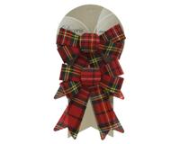 Decoris Strik ruit rood 2 stuks 14x17cm - thumbnail