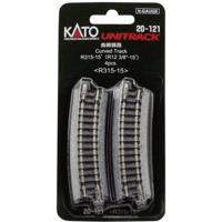 N Kato Unitrack 7078104 Gebogen rails 15 ° 315 mm 4 stuk(s) - thumbnail