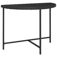 Tuintafel 100x50x75 cm poly rattan zwart - thumbnail