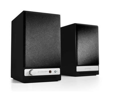 Audioengine A2 HD Draadloze Luidsprekers met Bluetooth - 60W Powered Computer Speakers voor Desktop Monitor en Home Music System met aptX HD Bluetooth, AUX, USB, RCA, 24-bit DAC (Zwart, Paar)