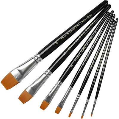 Creativ Company Gold line penselen plat, 7st.