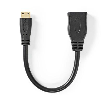 Nedis cvgp34590bk02 high speed hdmi kabel met ethernet hdmi mini-connector naar hdmi output 20 cm zwart Nedis cvgp34590bk02 high speed hdmi kabel met ethernet hdmi mini-connector naar hdmi output 20 cm zwart
