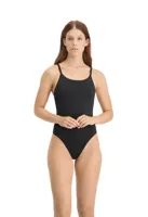 Naadloze body dames - Spaghetti bandjes - Zwarte bodysuit die niet doorschijnt - thumbnail