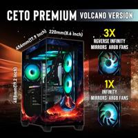 PC-behuizing (zonder voeding) - BITFENIX - CETO Premium Volcano - Mid-tower - ATX-vormfactor - 4x120mm A-RGB - Zwart - thumbnail