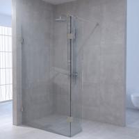 BRAUER Void inloopdouche helder glas 120x200 met 40 zijwand incl. glascoating PVD RVS-kleurig geborsteld - thumbnail