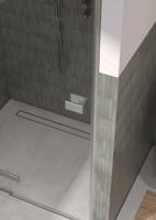 Saqu Parro Douchedeur 120x210 cm Geborsteld Grijs Helder Glas - thumbnail