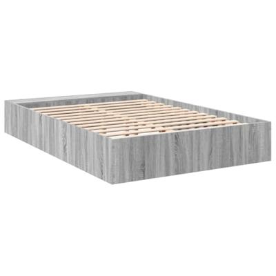 Bedframe bewerkt hout grijs sonoma eikenkleurig 120x190 cm