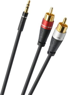 Oehlbach SL AUDIO CABLE 3.5 - 2xRCA 2,0 M Mini jack kabel Zwart