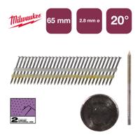 Milwaukee Rondkopnagels 20° 65 x 2,8mm | ring schacht | gegalvaniseerd VE=2000 - 4932492591 - thumbnail