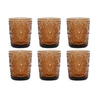 Glazenset Home ESPRIT Amber Kristal (6 Stuks) - thumbnail